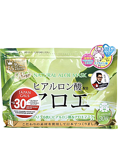 Japan Gals Face Masks with Aloe Extract - Курс масок для лица с экстрактом алоэ 30 шт